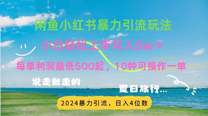 （11650期）2024暑假赚钱项目小红书咸鱼暴力引流，简单无脑操作，每单利润500+，…-项目网站