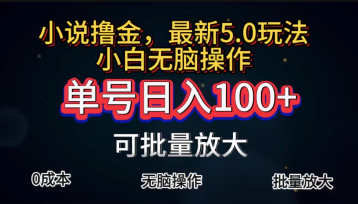 （11651期）全自动小说撸金，单号日入100+小白轻松上手，无脑操作-项目网站