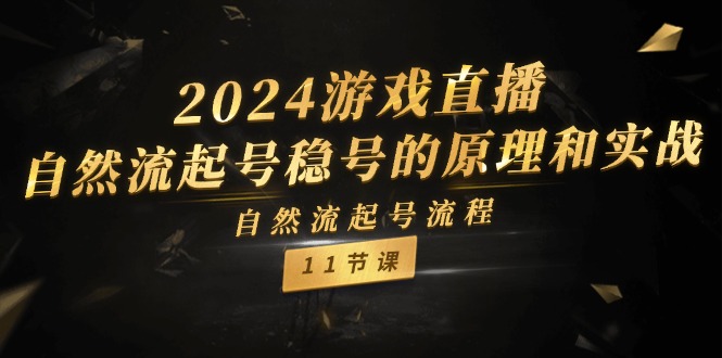 （11653期）2024游戏直播-自然流起号稳号的原理和实战，自然流起号流程（11节）-项目网站