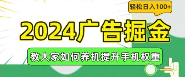 2024广告掘金，教大家如何养机提升手机权重，轻松日入100+【揭秘】-项目网站