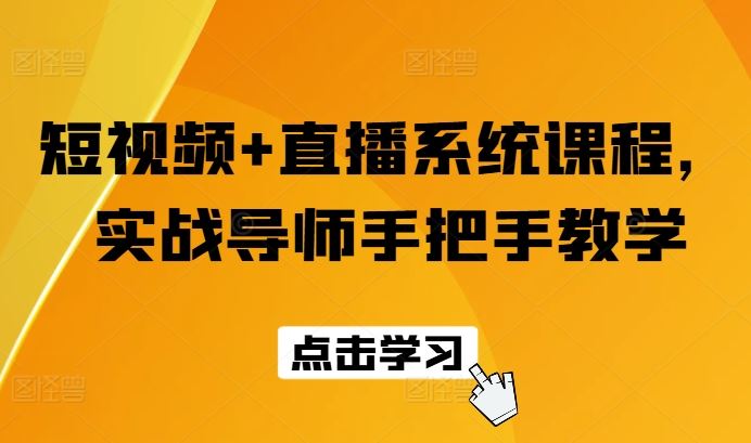 短视频+直播系统课程，实战导师手把手教学-项目网站