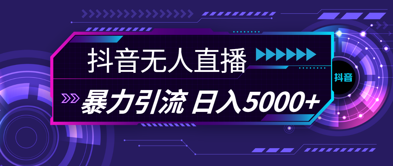 （11709期）抖音无人直播，暴利引流，日入5000+-项目网站