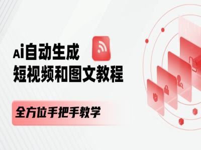 AI自动生成短视频和图文课程，全方位手把手教学-项目网站
