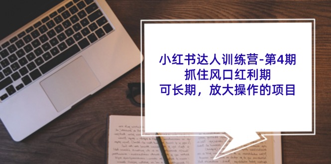 （11837期）小红书达人训练营-第4期：抓住风口红利期，可长期，放大操作的项目-项目网站