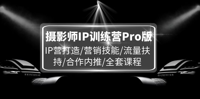 （11899期）摄影师IP训练营Pro版，IP营打造/营销技能/流量扶持/合作内推/全套课程-项目网站