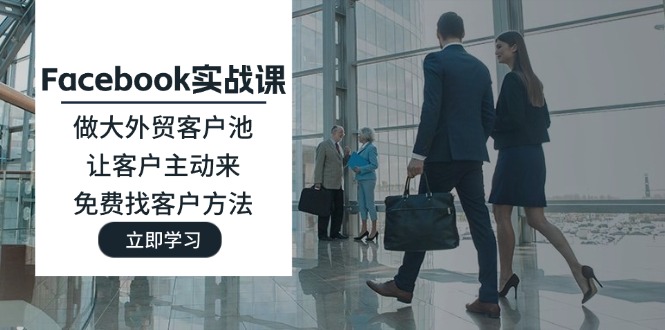 （11913期）Facebook实战课：做大外贸客户池，让客户主动来，免费找客户方法-项目网站