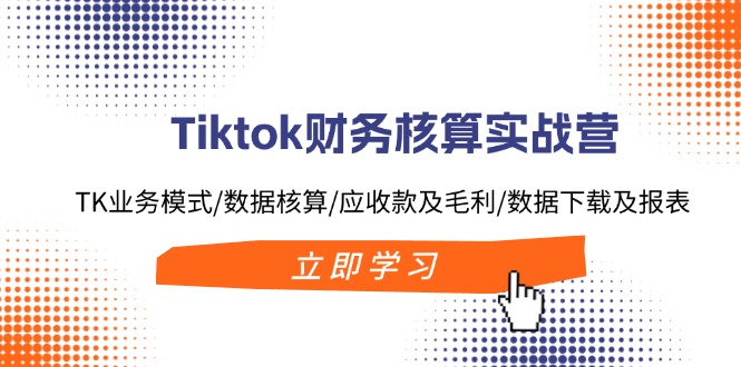 （11978期）Tiktok财务核算实战营：TK业务模式/数据核算/应收款及毛利/数据下载及报表-项目网站