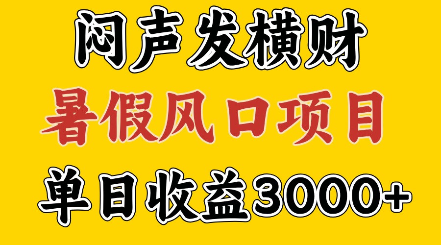 30天赚了7.5W 暑假风口项目，比较好学，2天左右上手-项目网站