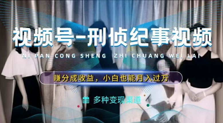利用刑侦纪实视频，赚视频号分成计划收益，操作简单，新手小白轻松月入过万【揭秘】-项目网站