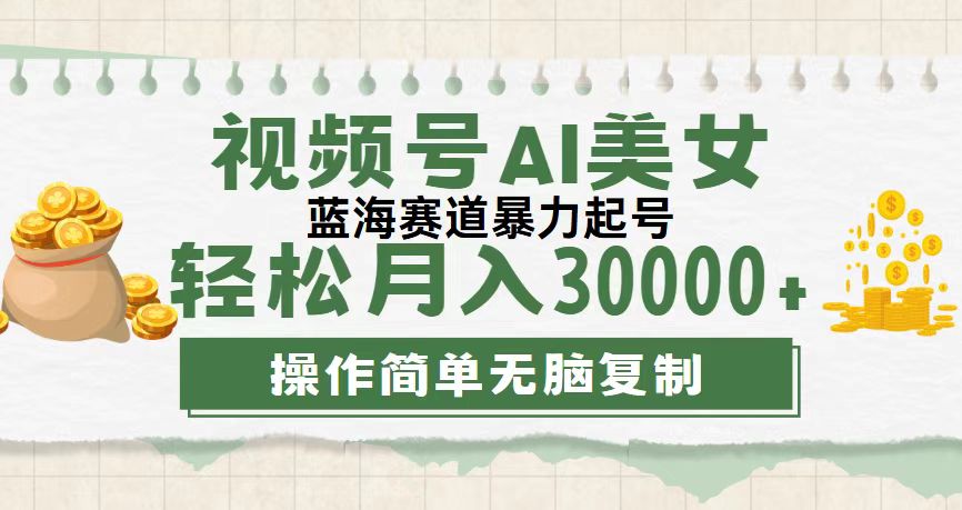 （12087期）视频号AI美女跳舞，轻松月入30000+，蓝海赛道，流量池巨大，起号猛，无…-项目网站