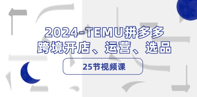 （12106期）2024-TEMU拼多多·跨境开店、运营、选品（25节视频课）-项目网站