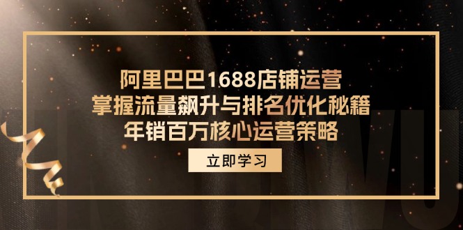 （12184期）阿里巴巴1688店铺运营，掌握流量飙升与排名优化秘籍 年销百万核心运营策略-项目网站