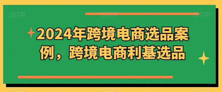 2024年跨境电商选品案例，跨境电商利基选品（更新）-项目网站
