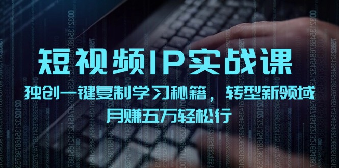短视频IP实战课，独创一键复制学习秘籍，转战新领域，月赚五万轻松行-项目网站