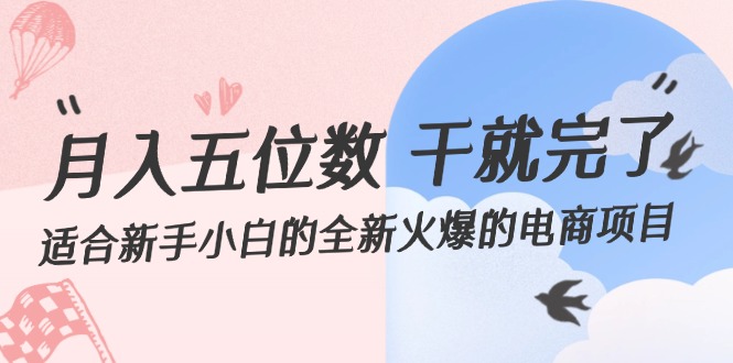 （12241期）月入五位数 干就完了 适合新手小白的全新火爆的电商项目-项目网站
