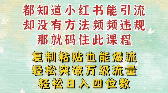 小红书靠复制粘贴一周突破万级流量池干货，以减肥为例，每天稳定引流变现四位数【揭秘】-项目网站