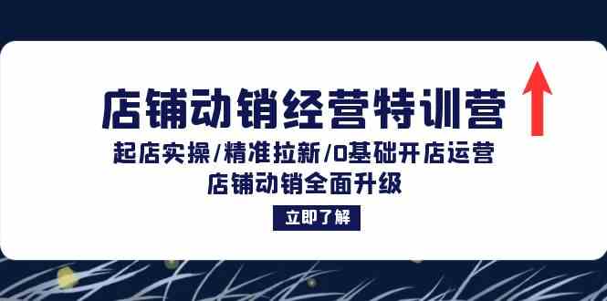 店铺动销经营特训营：起店实操/精准拉新/0基础开店运营/店铺动销全面升级-项目网站