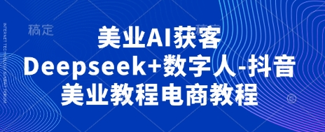 美业AI获客Deepseek+数字人-抖音美业教程电商教程-项目网站