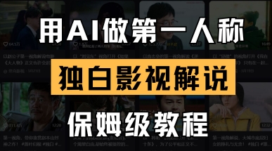 用AI做第一人称独白影视解说，手把手教学，保姆级教程-项目网站