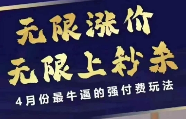 4月12号拼多多线上课，无限涨价，无限上秒杀，4月份最牛逼的强付费玩法-项目网站