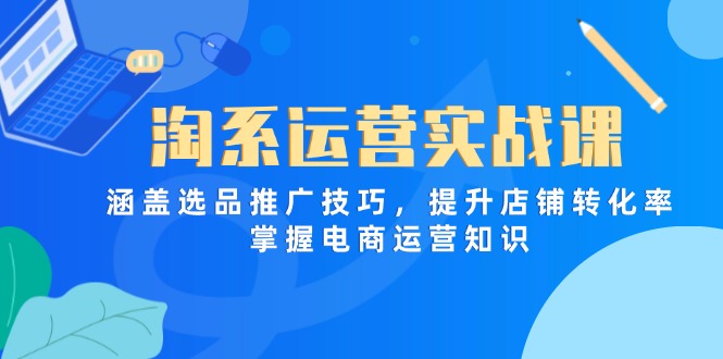 淘系运营实战课，涵盖选品推广技巧，提升店铺转化率，掌握电商运营知识-项目网站