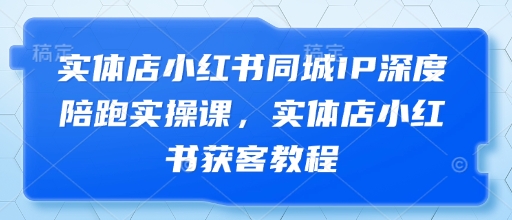 实体店小红书同城IP深度陪跑实操课，实体店小红书获客教程-项目网站
