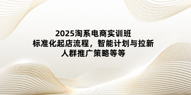 2025淘系电商实训班：标准化起店流程，智能计划与拉新，人群推广策略等等-项目网站