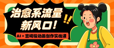 治愈系流量新风口，AI+宫崎骏动画创作实战课，从0到1打造爆款视频-项目网站