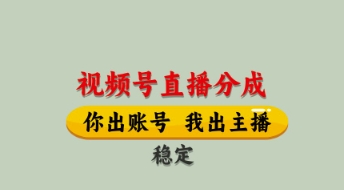 视频号直播分成，全程托管招募，单月轻松变现8k【揭秘】-项目网站