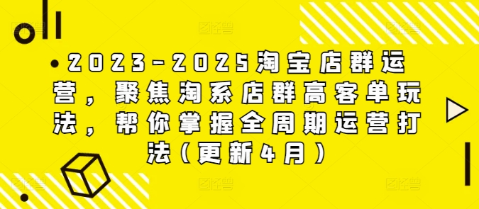 2023-2025淘宝店群运营，聚焦淘系店群高客单玩法，帮你掌握全周期运营打法(更新4月)-项目网站
