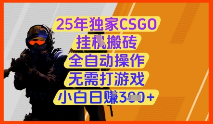 25年独家CSGO挂G搬砖，全自动操作，无需打游戏，小白日入3张+【揭秘】-项目网站