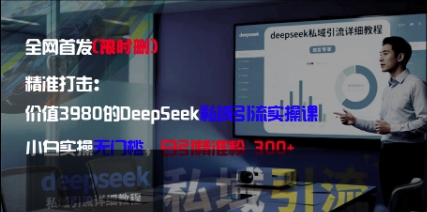 精准打击：价值3980的DeepSeek私域引流实操课，小白实操无门槛，日引精准粉300+-项目网站