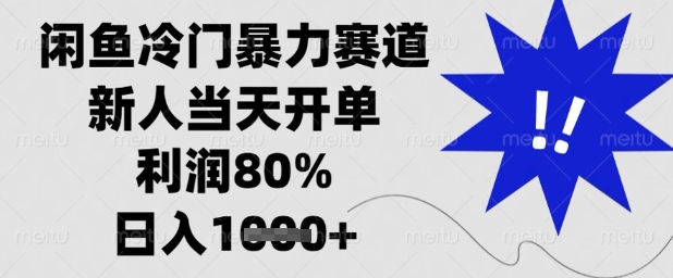 闲鱼冷门暴力赛道，新人当天开单，利润80%，日入1k+【揭秘】-项目网站