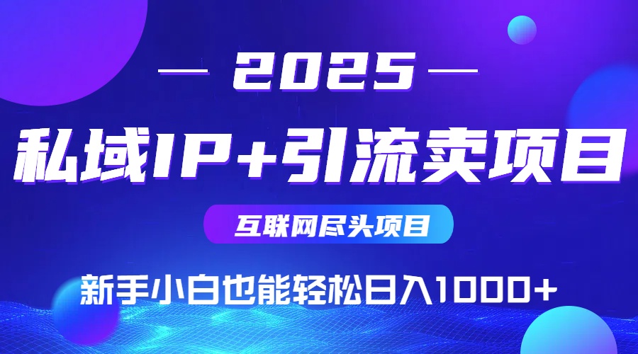 私域IP+卖项目，普通人小白也能轻松实现日入1000+-项目网站