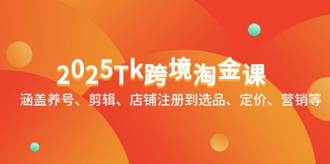 2025Tk跨境淘金课：涵盖养号、剪辑、店铺注册到选品、定价、营销等-项目网站