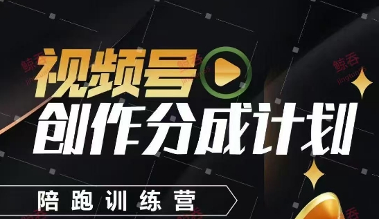 视频号创作分成计划陪跑训练营，手把手教会你如何制作视频，细水长流型项目-项目网站