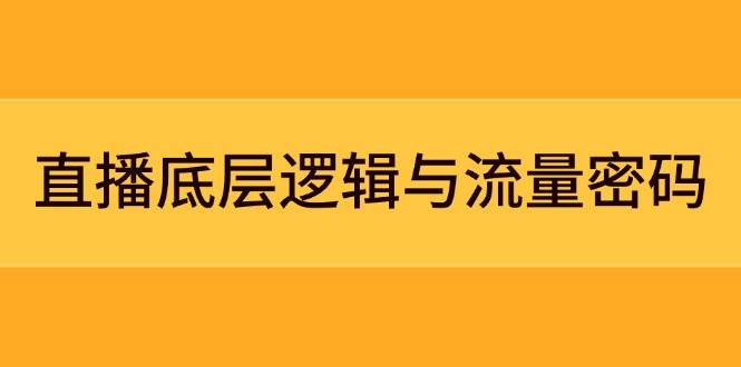 直播底层逻辑与流量密码：定位模型+案例拆解，急速流承接与数据优化全攻略-项目网站