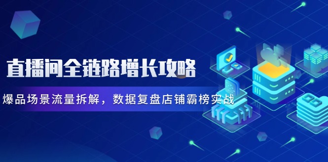 直播间全链路增长攻略，爆品场景流量拆解，数据复盘店铺霸榜实战-项目网站