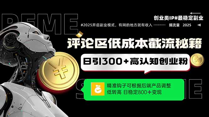 评论区低成本引流秘籍，精准钩子直击用户，单账号日增300+创业粉，日稳…-项目网站
