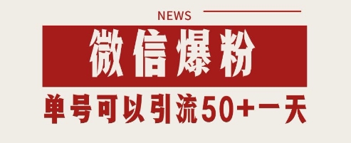 微信爆粉，私域暴力引流打法日引千粉 单号日进50+【揭秘】-项目网站