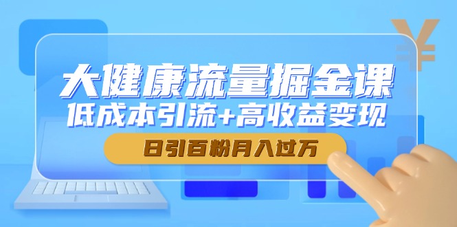 大健康流量掘金课，低成本引流+高收益变现，日引百粉月入过万-项目网站