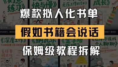 最新爆款拟人化书单玩法，假如书籍会说话，保姆级教程-项目网站