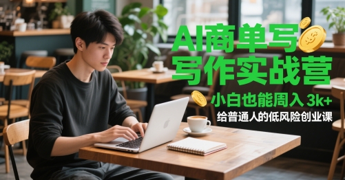 AI商单写作实战营，小白也能周入3k+，给普通人的低风险创业课-项目网站