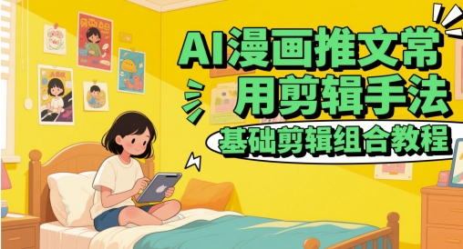 AI漫画推文常用剪辑手法，基础剪辑组合教程-项目网站
