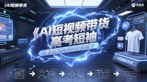 AI短视频带货高考短袖爆款解析制作全流程-项目网站
