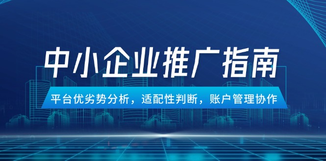 中小企业竞价推广指南，平台优劣势分析，适配性判断，账户管理协作-项目网站