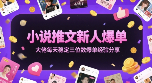 小说推文新人爆单大佬每天稳定三位数爆单经验分享-项目网站