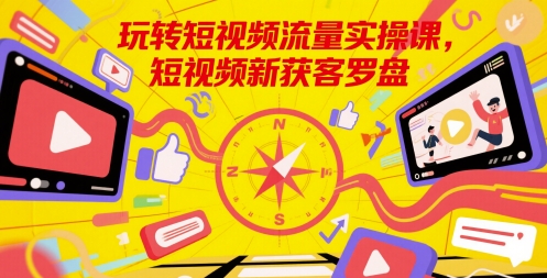 玩转短视频流量实操课，短视频新获客罗盘-项目网站