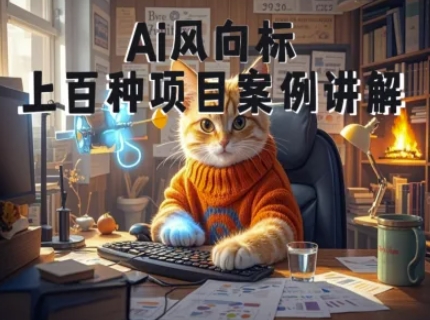 Ai风向标-附100种项目案例玩法-0基础小白到大神ai视频商业应用教学-项目网站