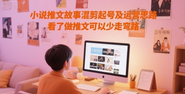 小说推文故事混剪起号及运营思路，看了做推文可以少走弯路-项目网站
